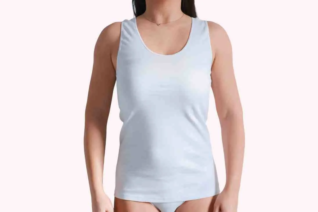 Mansue S, M, L, XL, 2XL, 3XL, 4XL черни, бели италиански женски голям памучен потник с широки презрамки — снимка 2