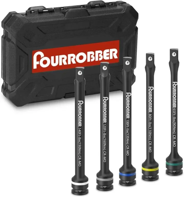 Fourrobber 1/2" Комплект въртящи лостове, 5 части с цветно кодирани 90-190NM