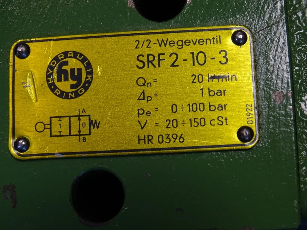 Хидравличен разпределител Hydraulik Ring SRF2-10-3 plunger operated hydraulic valve — снимка 2