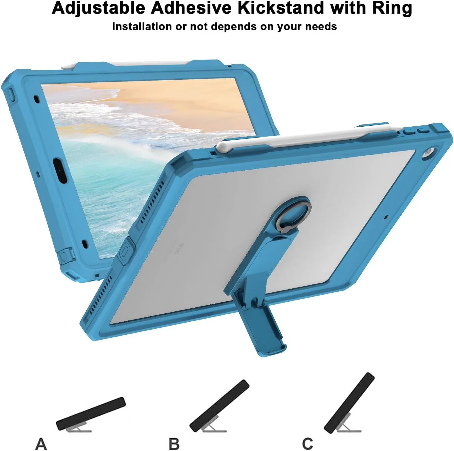 Калъф ShellBox за iPad 10.2" (9-то/8-мо/7-мо поколение) водоустойчив със стойка — снимка 6