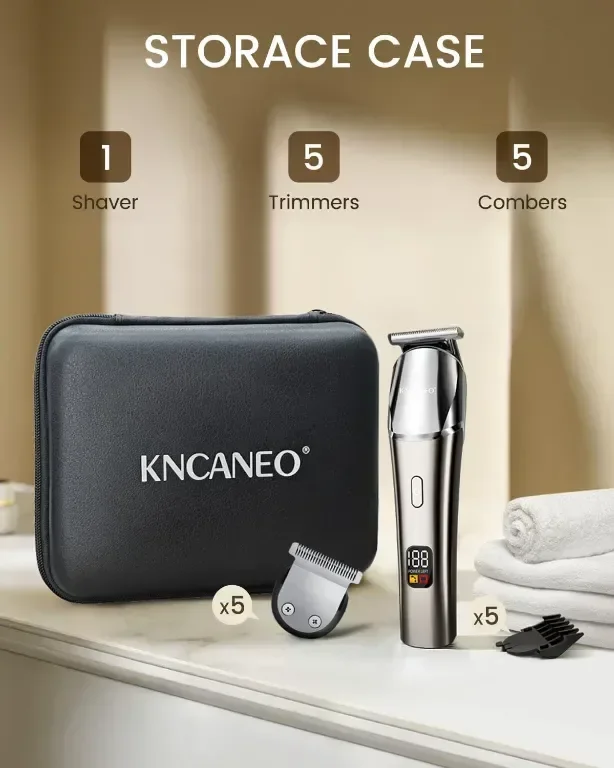 KNCANEO Машинка за подстригване за мъже, 11 в 1 с USB тип C, акумулаторна — снимка 4